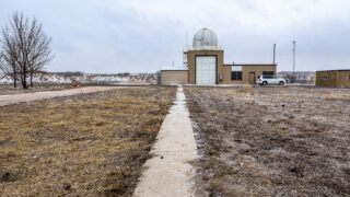 A National Weather Center station in Central Park, which will soon become a new monitoring site in the city for the agency. Feb. 17, 2021.