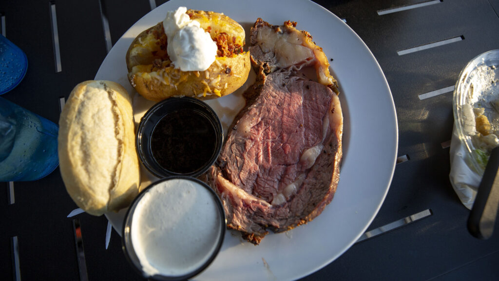 The Gang goes out for prime rib at the City Park Golf Course Tavern. Feb. 26, 2021.
