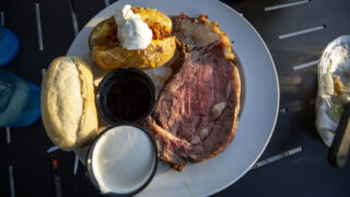 The Gang goes out for prime rib at the City Park Golf Course Tavern. Feb. 26, 2021.