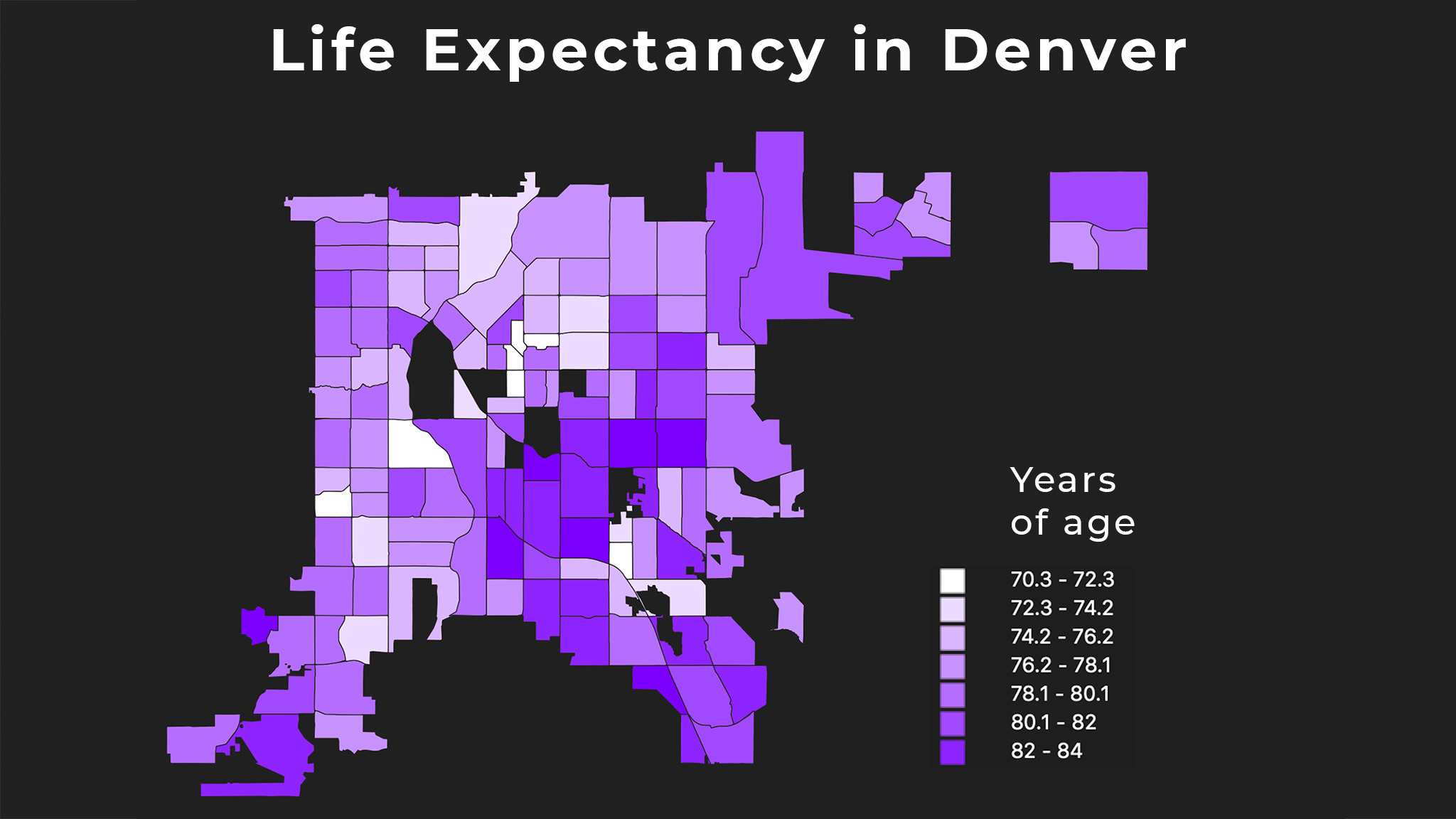 Life expectancy in Denver varies by as much as 13 years depending on