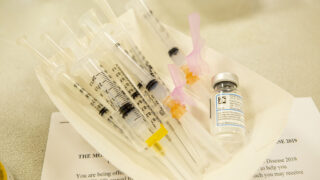 COVID-19 vaccines at a city-run clinic inside the Barnum Recreation Center. March 10, 2021.
