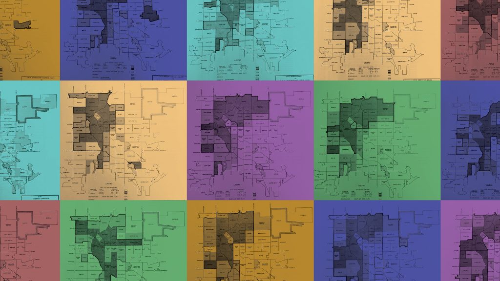 15 socio-economic indicators mapped in Denver's 1973 "Condition of the City" report, which created the city's official neighborhood shapes and determined where blight existed in the city.