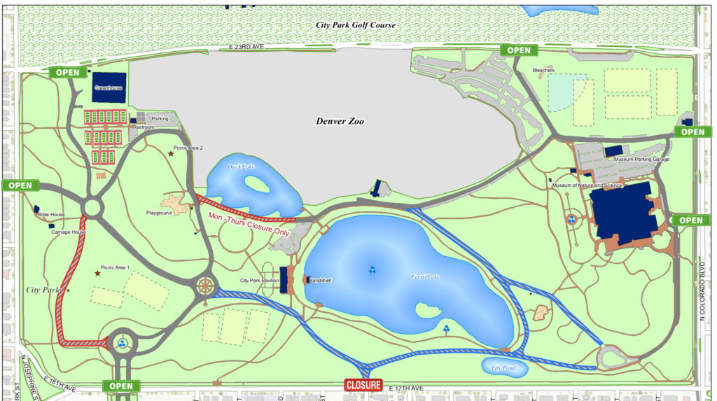 City Park Denver Map Denver's Major Parks Won't Be Car Free This Spring, But Most Will Be  Car-Lite - Denverite, The Denver Site!