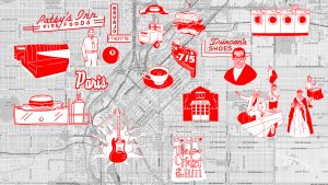 A compilation of items from Denverites' mental maps.