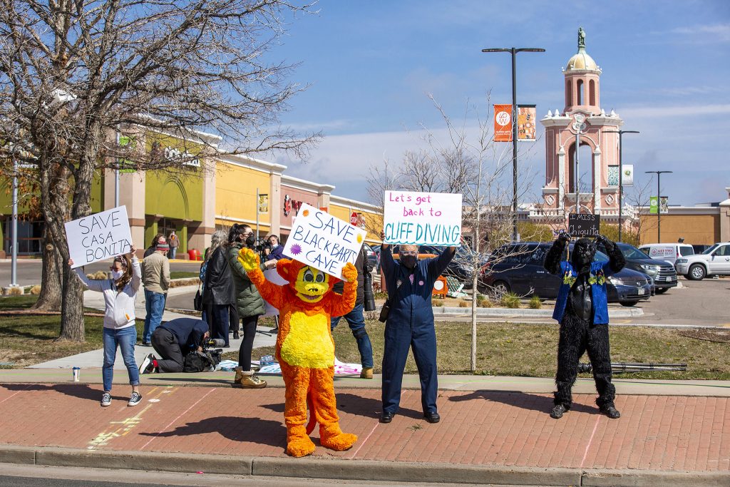 A rally to save Lakewood's Casa Bonita. April 24, 2021.