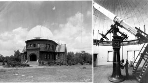 Dr. Herbert A. Howe and the University of Denver's Chamberlin Observatory, circa 1910.