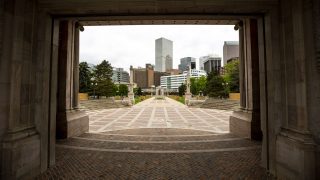 There's not much happening at Civic Center Park on May 27, 2021.