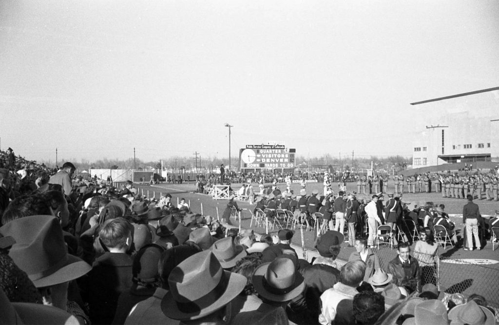 A Manual High School football game in 1951.