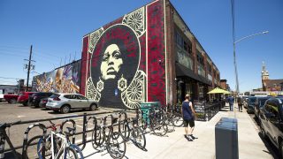 The Denver Central Market is adorned with murals. Five Points, June 3, 2021.