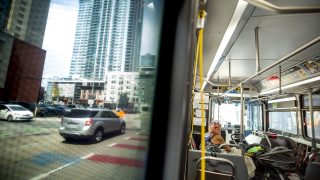 A ride toward Union station on RTD's number 15 bus. June 16, 2021.