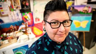Michelle Tijerina is the Voz y Corazón Program coordinator. Photographed in the art room at the Denver Broncos Boys & Girls Club in Montbello on Monday, June 28, 2021.