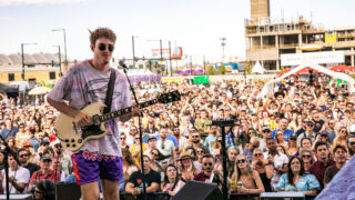 Jake Luppen of Hippo Campus at the Westword Music Showcase in Denver’s RiNo district on Saturday, September 18, 2021.