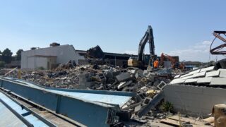 The Kmart at 1250 S Monaco Parkway undergoing demolition on Sept. 17.