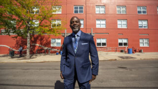 Jeff Campbell stands in front of the Five Points Media Center, 2900 Welton St. Oct. 5, 2021.