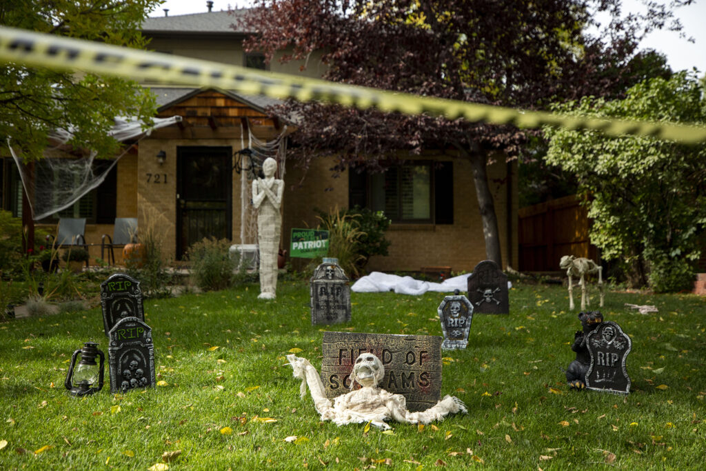 Some spooky stuff around Cameron Tune's block in Montclair. Oct. 14, 2021.