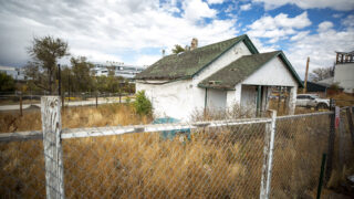 The future site of affordable housing on Chestnut Place on the Brighton Boulevard side of the RiNo Art District. Oct. 19, 2021.