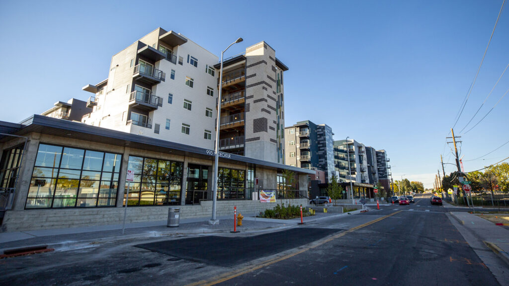 New apartment buildings constructed by the Denver Housing Authority in Sun Valley. Oct. 20, 2021.