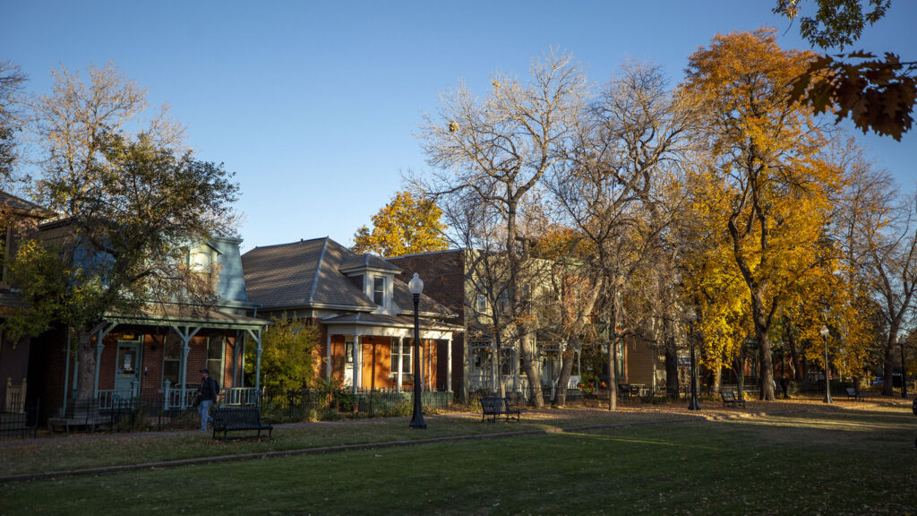 The 9th Street Historic District on the Auraria Campus includes homes that once belonged to families who were forced to leave decades ago. Nov. 4, 2021.