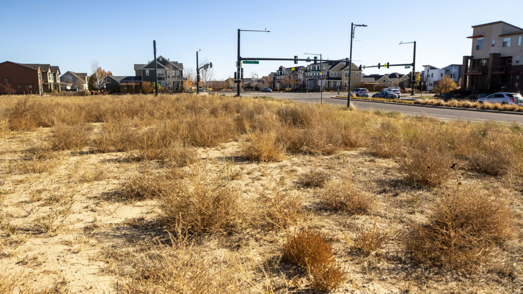 The future site of an affordable housing project at Central Park Boulevard and 35th Avenue. Nov. 11, 2021.