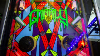 A pinball machine Debbie "Gneural" Clapper rennovated for Understudy's ARTcade installation. Dec. 7, 2021.