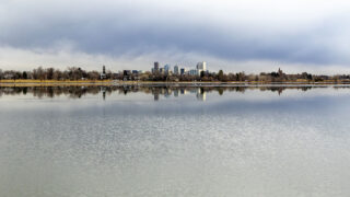 Winds begin to blow in over Sloan's Lake on a dreary day. Dec. 15, 2021.