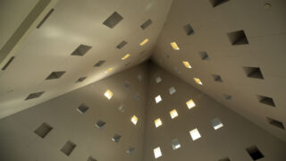 Inside the "pencil" in Denver Public Library's central library. Dec. 23, 2021.