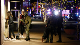 Members of Lakewood Sheriff's Department at Hyatt House, 7310 West Alaska Drive, Lakewood, on December 28, 2021, after a gunman was killed after fatally shooting five people and wounding several others including a police officer during a shooting spree in Denver and Lakewood.