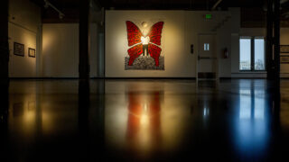 "Metamorphosis: Red" by Morn Chear on display in the show "Tomorrow is a New Day" at the McNichols Building in Civic Center. Jan. 19, 2022.