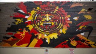 A mural by Joaquin Gonzales on the side of Servicios de la Raza's headquarters. Feb. 1, 2022.