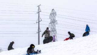 Kids hit the slopes at Ruby Hill on a snow day. Feb. 2, 2022.