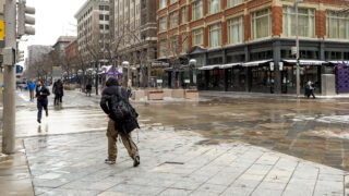 A chilly day on the 16th Street Mall. March 10, 2022.