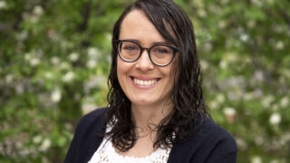 Sarah Parady stands in her front yard. April 28, 2022.