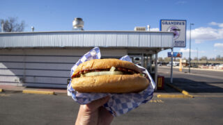 A large single served up at Grandpa's Burger Haven on Federal Boulevard. April 29, 2022.
