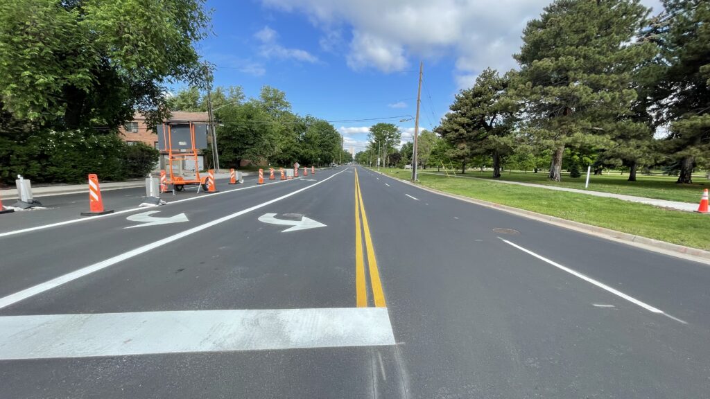 A recently reopened stretch of 17th Ave., between Colorado Blvd. and York St.