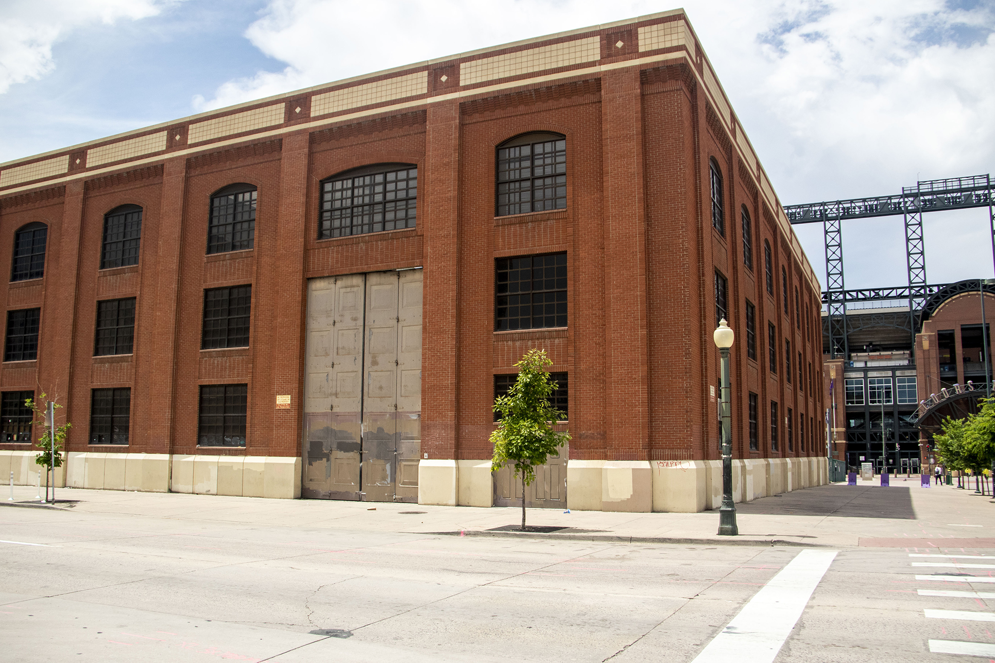 What's with those tall doors near Coors Field?
