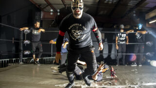 Practice night at Hugo's Lucha Libre in an Englewood gym. July 20, 2022.