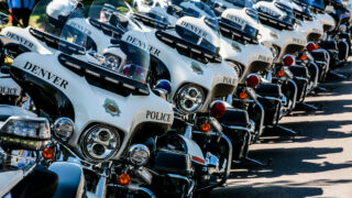 Denver Police motorcycles.