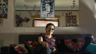 Flo Hernandez-Ramos at home in Denver's Highland neighborhood. Aug. 4, 2022.