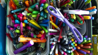 School supplies are ready for the first day of school at Lowry Elementary. Aug. 18, 2022.