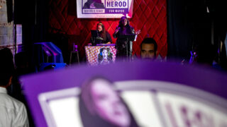 State Rep. Leslie Herod kicks off her campaign for Denver mayor at the Roxy on Broadway. Sept. 9, 2022.