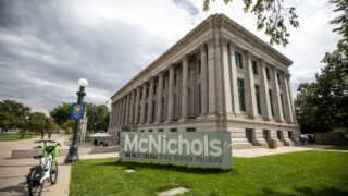 The McNichols building on the edge of Civic Center Park. Sept. 14, 2022.