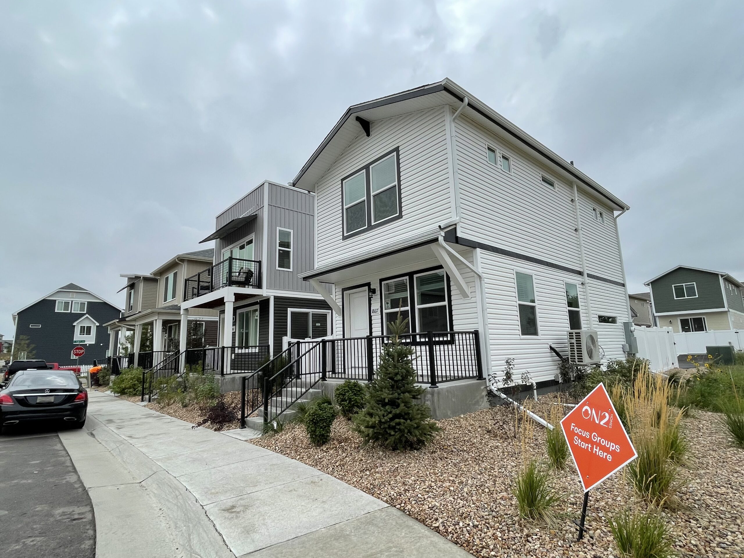 These Green Valley Ranch houses were made in a factory! They're way