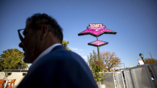 Tom Messina attends the opening of his new Tom's Starlight restaurant on East Colfax Avenue. Oct. 13, 2022.