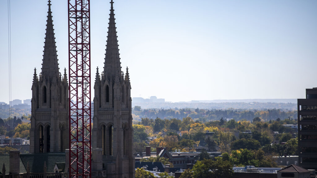 Denver's skyline is a little hazy on Oct. 19, 2022.