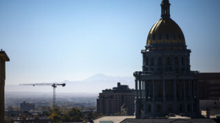 Denver's skyline is a little hazy on Oct. 19, 2022.