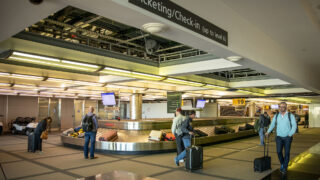 Baggage claim at Denver International Airport. Oct. 28, 2022.