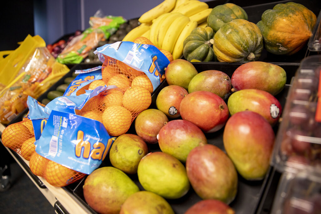 Fresh food at a "free grocery store" by Goodr, with support from Aetna, Amazon and the City of Denver, that is now open at Place Bridge Academy in Washington Virginia Vale. Nov. 9, 2022.