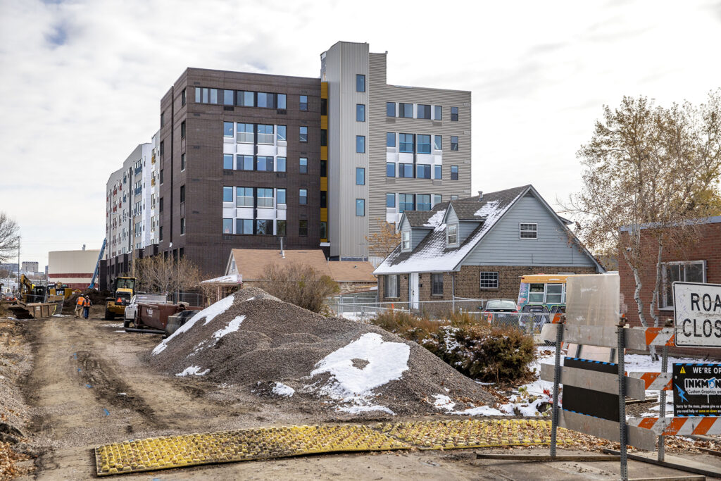 Construction in Sun Valley, at Holden Place and Decatur Street. Nov. 16, 2022.