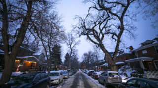 Cook Street, just south of City Park, on a cold winter's eve. Jan. 20, 2023.