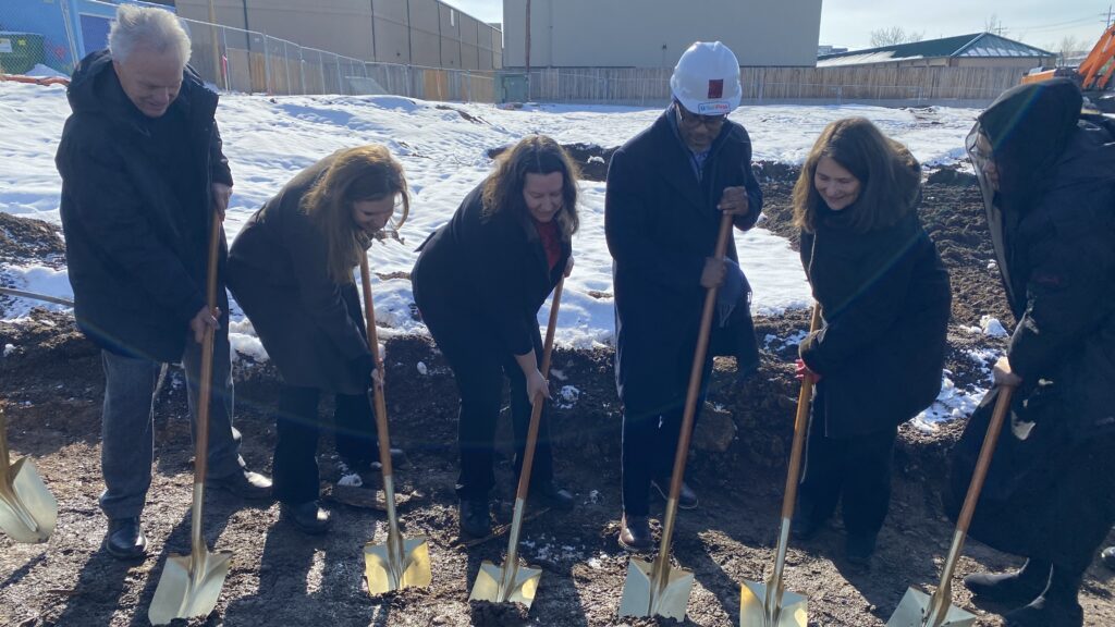 Housing leaders broke ground on a new shelter for youth experiencing homelessness. Jan. 23, 2023.